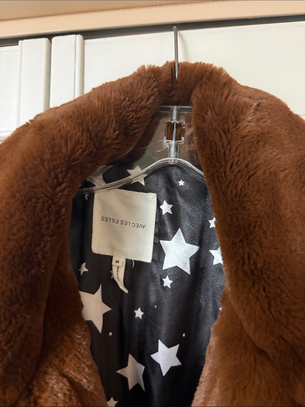 Avec Les Filles Faux Fur Long Coat - Brown - Picture 2 of 4